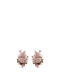 Anabela Chan | Pink 'Swallow' 18K Rose Gold Diamond Pavé Earrings | Lyst