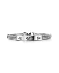 FORZIERI - Gray Difulco Line Stainless Steel Three-strand Bracelet for Men - Lyst