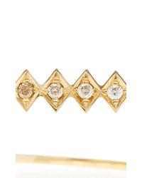 Azlee | Metallic 18k Gold And Diamond Single Burst Bracelet | Lyst