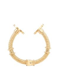 Chloé | Metallic 'frankie' Textured Brass Screw Cuff | Lyst
