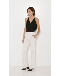 Vince | White Wide Leg Trouser | Lyst
