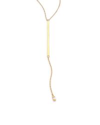 Jennifer Zeuner | Metallic White Sapphire Bar Lariat Necklace | Lyst