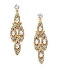 Adriana Orsini | Metallic Wisteria Pavé Crystal Chandelier Earrings | Lyst