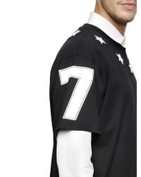 Givenchy | Black Cuban Star Patches Jersey T-shirt for Men | Lyst