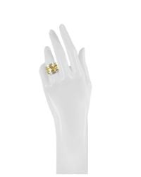 Michael Kors - Yellow Rose Gold And Silver Eternity Ring - Lyst