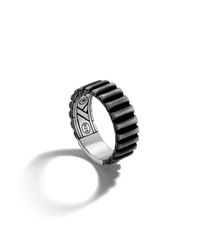 John Hardy | Linear Line Pattern Band Ring With Black Oxidation for Men | Lyst