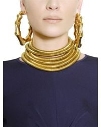 Balmain | Metallic Gold Plated Brass Earrings | Lyst