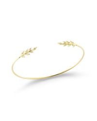 Mizuki | Metallic Diamond Petal Cuff | Lyst