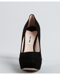 miu miu black platform heels