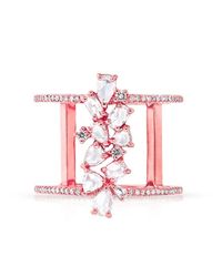Anne Sisteron - Pink 14kt Rose Gold Diamond Delice Ring - Lyst
