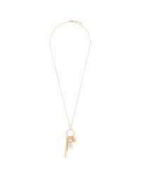 Chloé | Metallic 'harlow' Mix Charm Brass Necklace | Lyst
