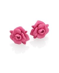 Marc By Marc Jacobs | Pink Jerrie Rose Rubber Stud Earrings | Lyst