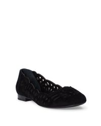 Pink Pony | Black Caley Suede Flat | Lyst