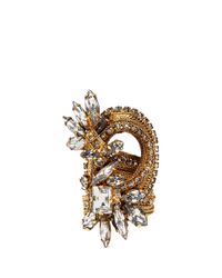Erickson Beamon | Metallic 'heart Of Gold' Crystal Swirl Ring | Lyst