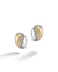 John Hardy | Yellow Classic Chain Hammered Buddha Belly Earring | Lyst