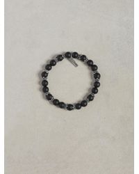 John Varvatos | Black Onyx & Silver Bracelet for Men | Lyst