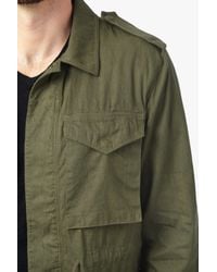 7 For All Mankind Green Military Jacket In Fatigue for men