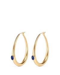 Ela Stone | Blue 'jenny' Stone Shank Hoop Earrings | Lyst