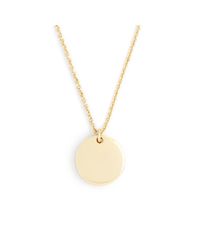 J.Crew | Metallic 14k Gold Circle Charm Necklace With 18 1/2" Chain | Lyst