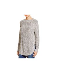 Aqua | White Split-side Ribbed Sweater | Lyst