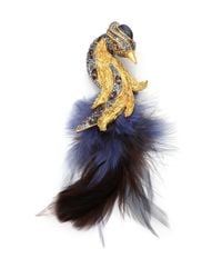 Alexis Bittar | Multicolor Elements Phoenix Labradorite, Crystal & Feather Starling Pin | Lyst