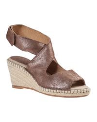 Johnston & Murphy | Metallic Ainsley Wedge Espadrille Bronze Suede | Lyst