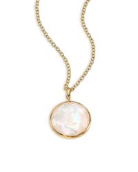 Ippolita | Metallic Lollipop Mother-of-pearl, Clear Quartz & 18k Yellow Gold Initial Charm | Lyst