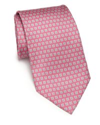 Ferragamo | Pink Gancini Silk Tie for Men | Lyst