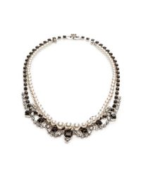 Tom Binns | Black Certain Ratio Faux Pearl and Crystal Necklace | Lyst