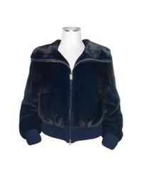 FORZIERI | Ultimate Luxury Collection Blue Mink Fur Bomber Jacket | Lyst