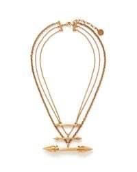 Ela Stone | Metallic 'rocca' Arrow Spike Tier Necklace | Lyst