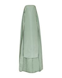 Katie Ermilio | Green Watteau Pleat Column Gown | Lyst