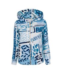Paul Smith | Women'S Blue 'Painted Patchwork' Loopback Cotton Hoodie | Lyst