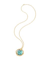 Just Cavalli - Blue Just Queen Golden Necklace W/pendant - Lyst