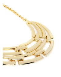 Kenneth Jay Lane | Metallic Linear Bar Bib Necklace | Lyst