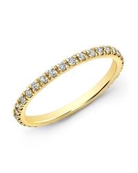 Anne Sisteron - 14kt Yellow Gold Diamond Eternity Stacking Ring - Lyst