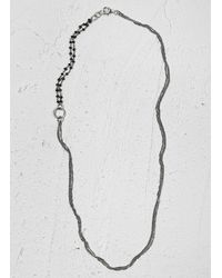 John Varvatos | Metallic Black Spinel Bead Necklace for Men | Lyst