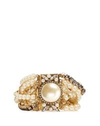 Erickson Beamon | Metallic Lady And The Tramp' Mix Twist Glass Pearl Bracelet | Lyst