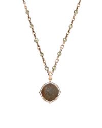 Sylva & Cie | Brown One Of Kind Czar Nicolas Ii Button Pendant Circa | Lyst