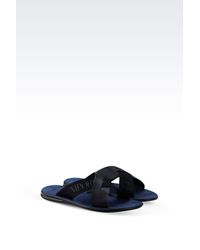 Emporio Armani | Blue Driving Shoe In Calfskin for Men | Lyst