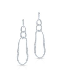 Anne Sisteron - Metallic 14kt White Gold Diamond Chain Link Earrings - Lyst