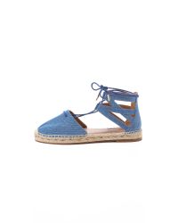 Aquazzura - Blue Belgravia Denim Espadrilles - Lyst
