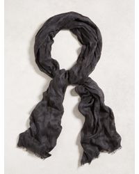 John Varvatos | Black Crinkled Camo Scarf for Men | Lyst