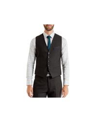 Ted Baker | Gray Baywai Birdseye Waistcoat for Men | Lyst