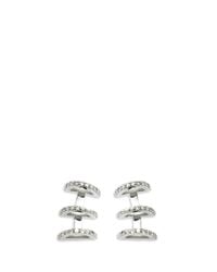 Phyne By Paige Novick | White 'cara' 18k Gold Diamond Pavé Half Moon Stud Earrings | Lyst