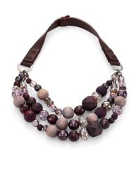 Peserico | Purple Beaded Necklace for Men | Lyst