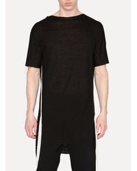 Cedric Jacquemyn - Black Short Sleeved Side Taped Shirt for Men - Lyst