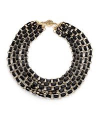 Tory Burch | Black Aselma Leather Multi-Strand Necklace | Lyst