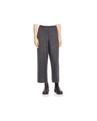 Eileen Fisher | Gray Merino Wool Knit Pants | Lyst