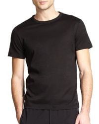 Theory | Black Andrion Mercerized Cotton Pique Tee for Men | Lyst